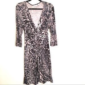 🥝 New York & Company Animal Print Midi Dress